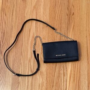 Michael Kors Black Crossbody Bag with Gold Chain